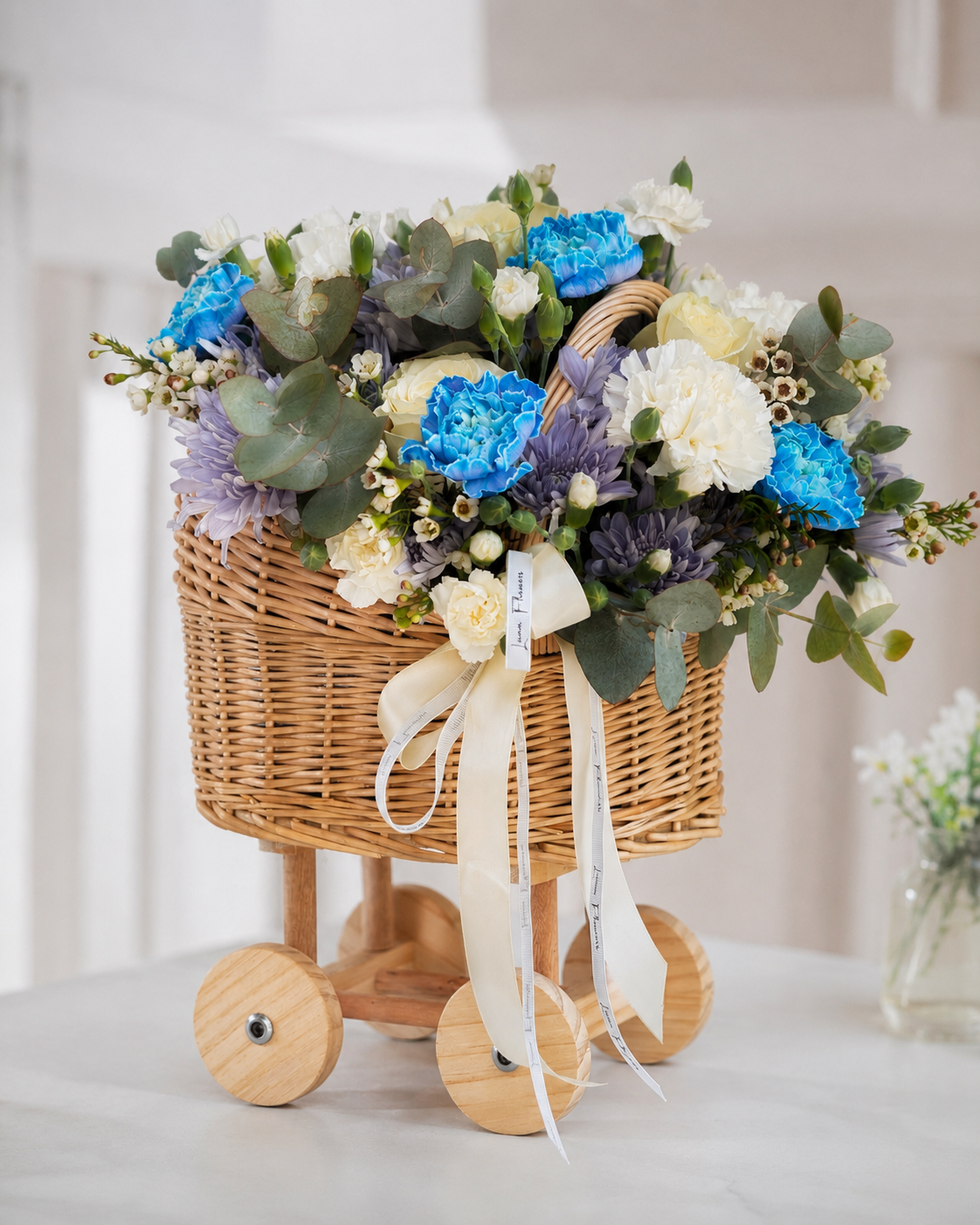 Baby Boy Floral Carriage