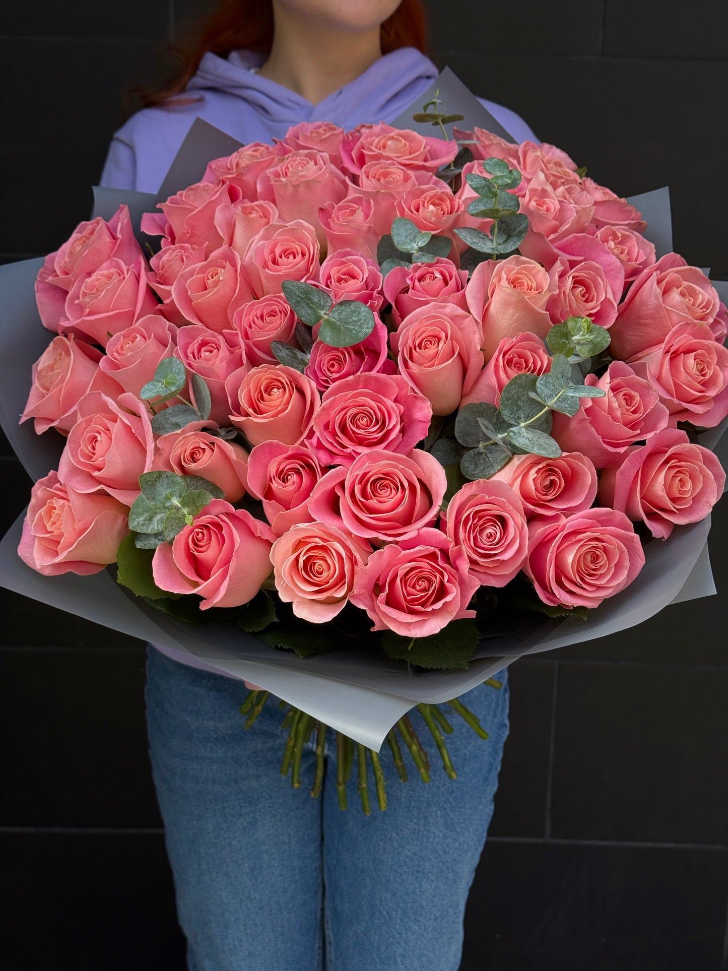 51 Pink Roses - Luna Flowers Denver