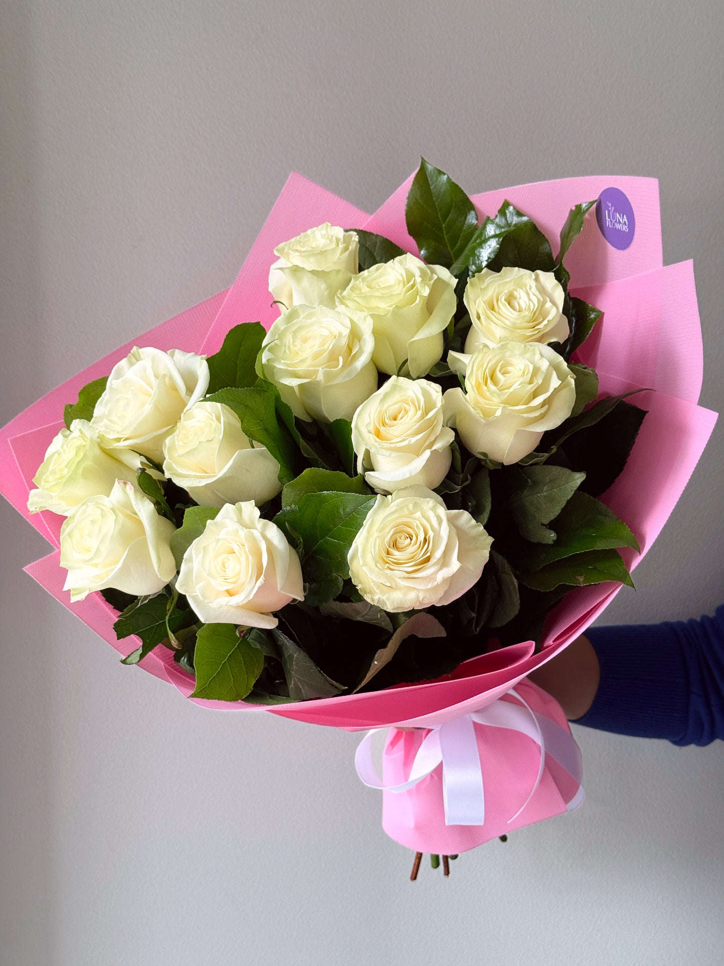 Elegant White Roses - Luna Flowers Denver