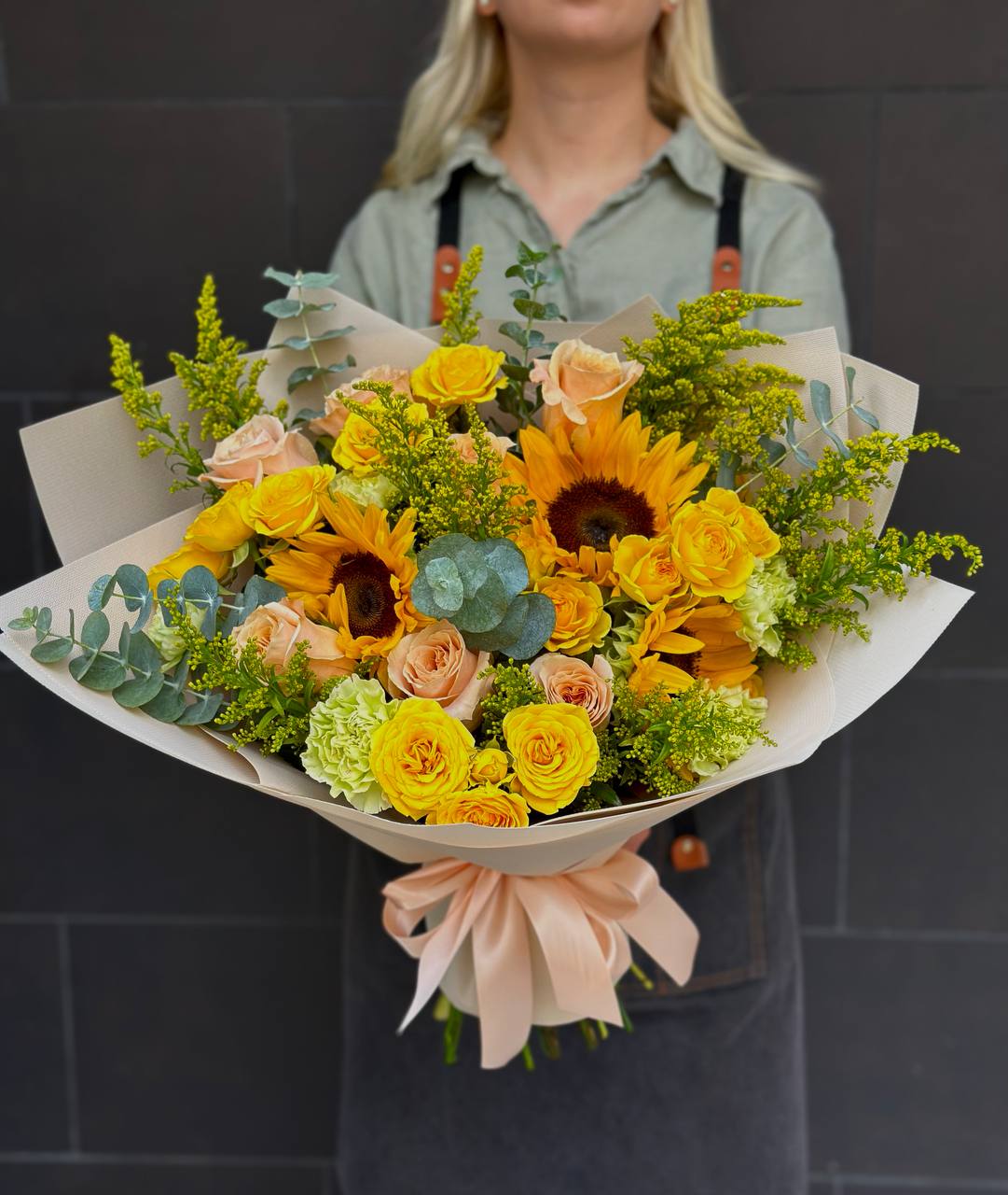 Golden Sunshine Bouquet - Luna Flowers Denver