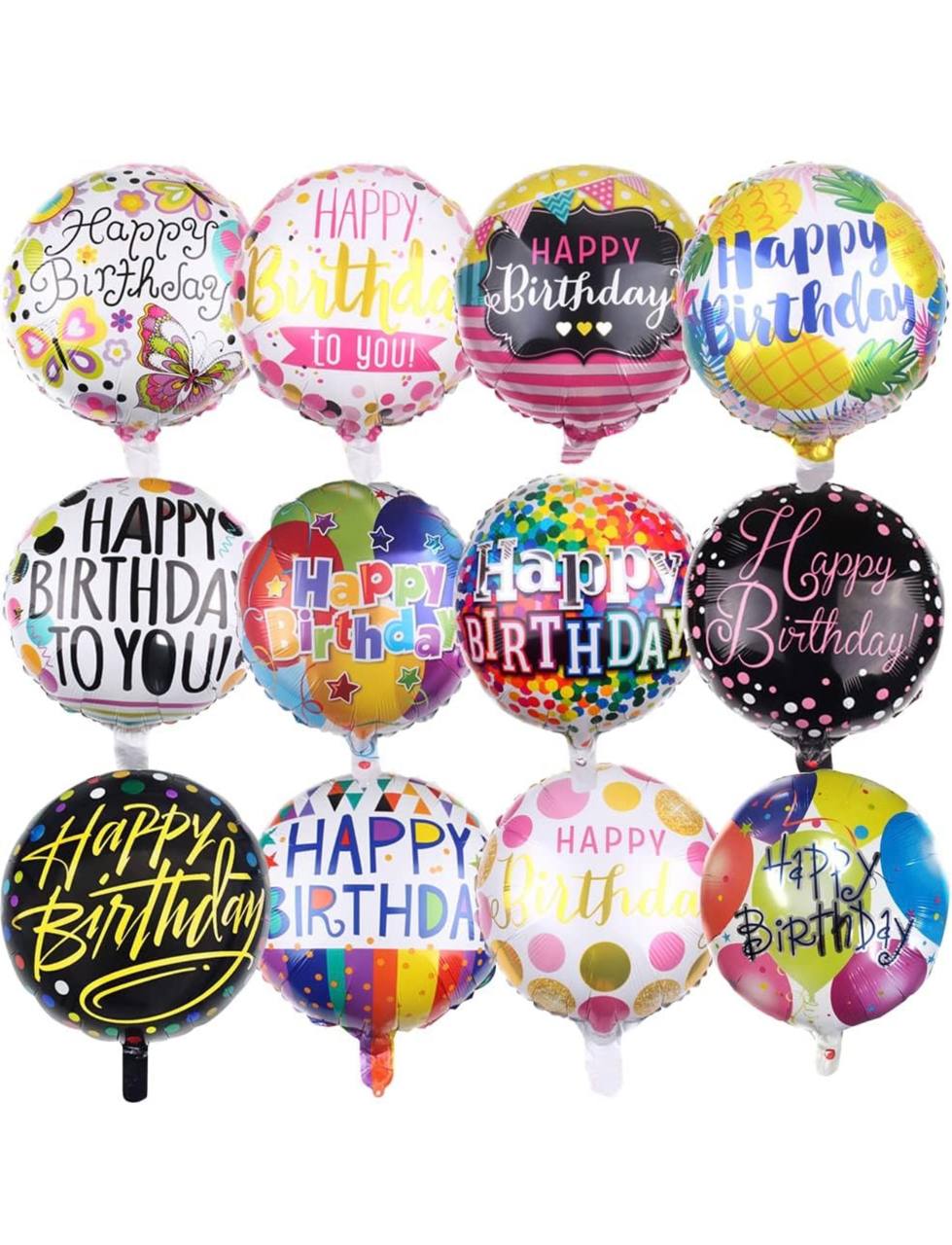 Happy Birthday Foil Balloon - Luna Flowers Denver