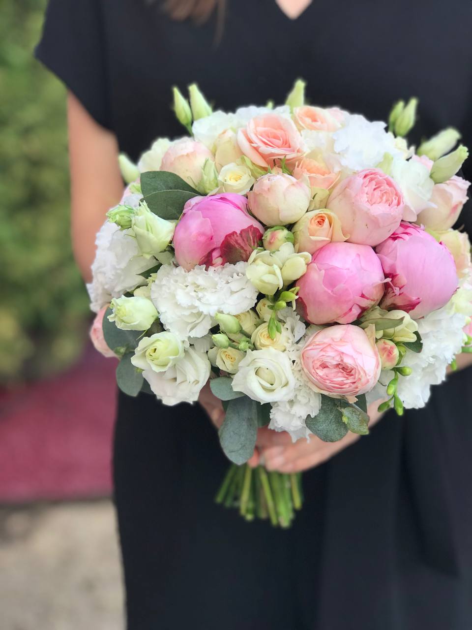 Peony Kiss Wedding Bouquet - Luna Flowers Denver