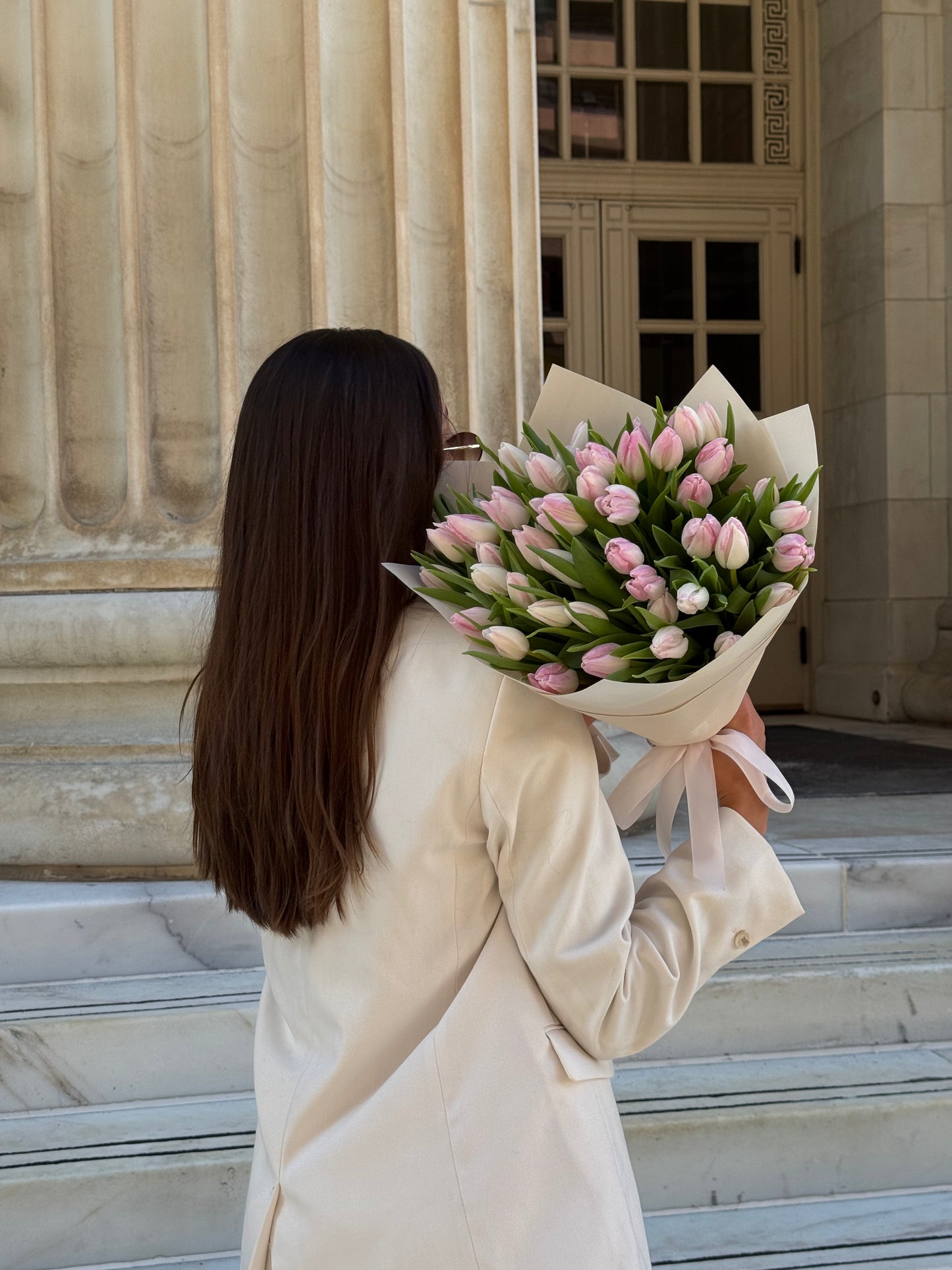 Blushing Tulip Elegance - Luna Flowers Denver