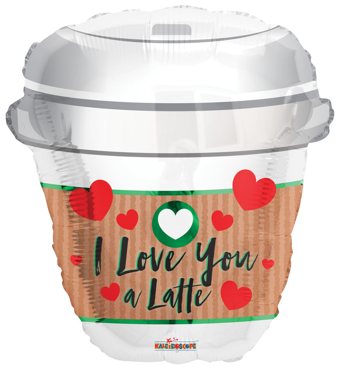 Love You Latte Coffee Cup Foil Balloon - Luna Flowers Denver