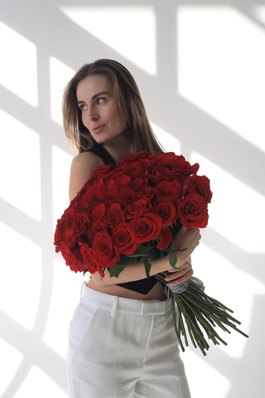 Timeless Red Roses - Luna Flowers Denver