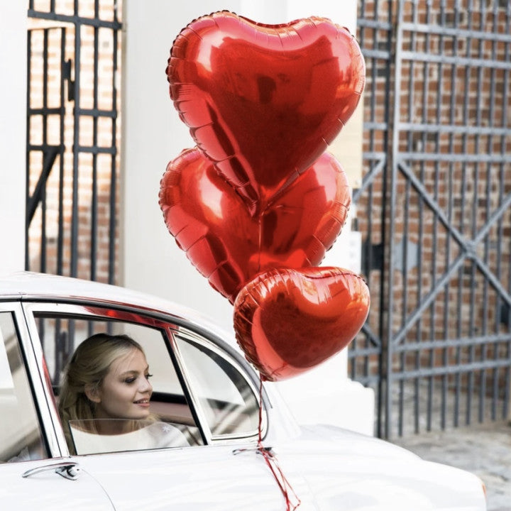 Heart Shaped Foil Balloon - Luna Flowers Denver