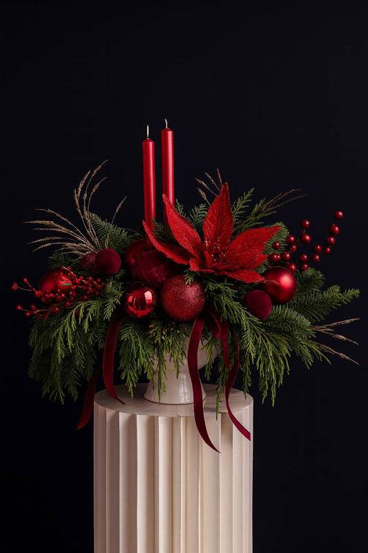 Crimson Candle Elegance