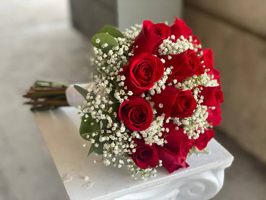 Classic Crimson Wedding Bouquet